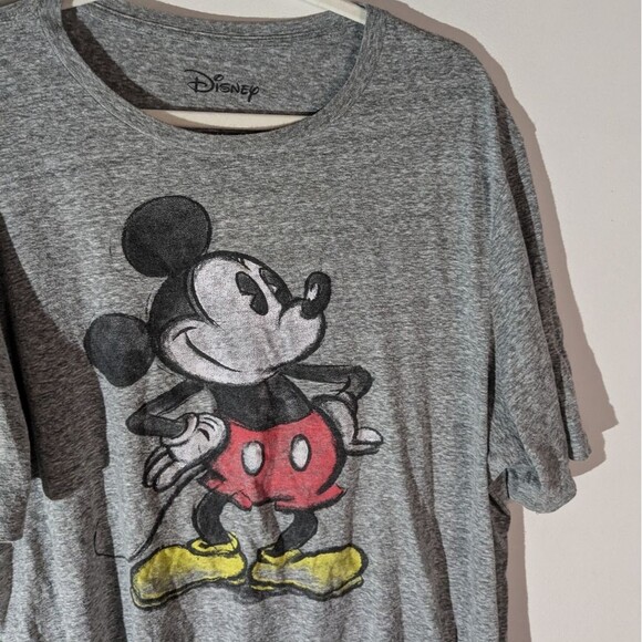 Disney Mickey Mouse Gray Graphic Tee Tshirt Women's Size 2X - Picture 3 of 4